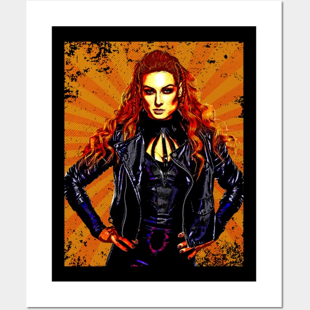 Becky Lynch // Retro Comics Style Wall Art by Kolovos Comic